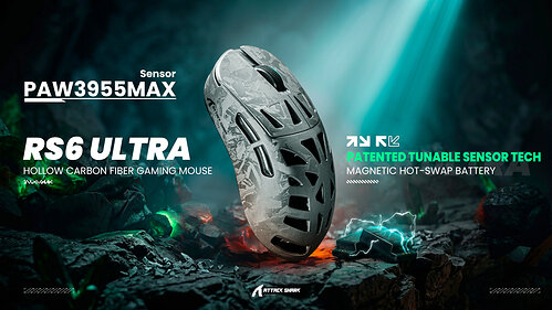 ATTACK SHARK RS6 ULTRA a Flagship Esports Mouse ATTACK SHARK RS6 ULTRA a Flagship Esports Mouse