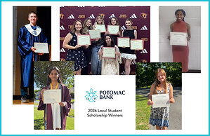 Potomac Bank Awards $278,800 in College Scholarships to Local High School Students