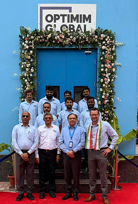 OptiMIM and Vasantha Tool Crafts Pvt. Ltd. team members gather for the official opening of the OptiMIM Global manufacturing facility in India.