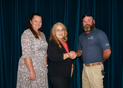 From left: Marsha Coleman, Association Executive at the REALTORS® Association of Citrus County; Jennifer Thompson-Kersting, Chief Growth & Relationship Officer at Stellar MLS and Keith Pullias, President, REALTORS® Association of Citrus County signed the agreement at the Florida REALTORS District 7 Conference in June.