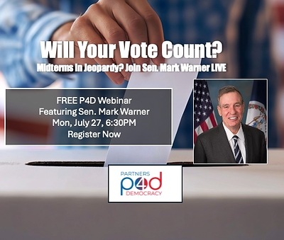 Sen. Warner will discuss the critical issue of Election Integrity