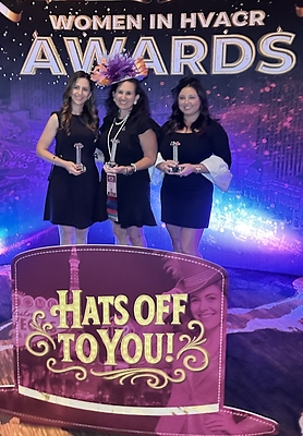 Nominations are now open for the 2026 Women in HVACR Pillar Awards and Women to Watch awards, recognizing members who are shaping the future of the HVACR industry. Pictured (left to right) are the 2025 Pillar Award winners: Nasim Arbab Rahman, Stephanie Postell and Jessica Slaughter