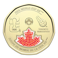 Pièce de circulation commémorative de 1 $ 2026 – Coupe du Monde de la FIFA 2026 MC/TM
