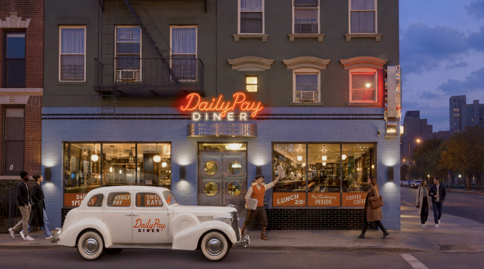 DailyPay Opens Retro NYC Diner to Ask: Why Are We Still Getting Paid Like It's 1938?