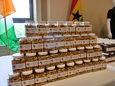 Cashews from West Africa brought finished in the USA