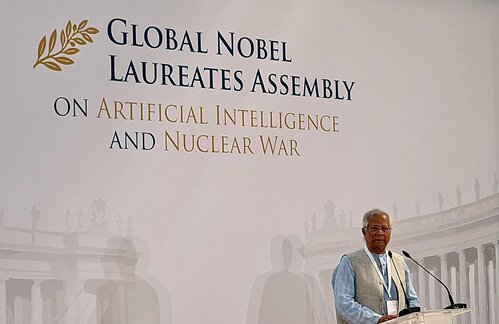 Global Nobel Laureates Assembly on AI and Nuclear War, Italy.