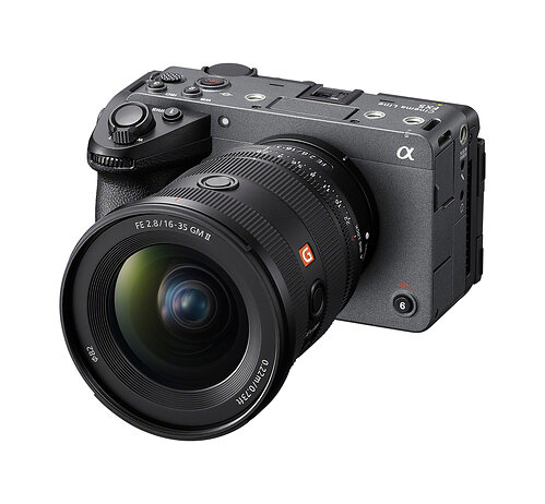 Sony FX5 com monitor articulado aberto