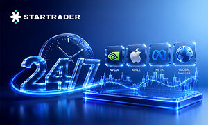 STARTRADER تضيف خمسة وثمانين عقد فروقات على الأسهم الأميركية للتداول على مدار الساعة، خمسة و سبعة أيام أسبوعياً