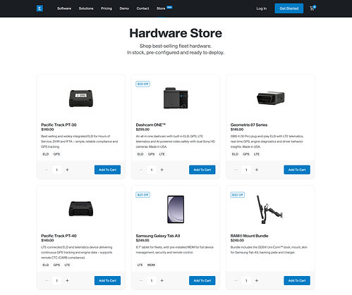 Trucking Hub launches a fleet hardware store for ELDs, GPS trackers, dashcams, tablets, Verizon LTE connectivity and commercial trucking accessories. Trucking Hub launches a fleet hardware store for ELDs, GPS trackers, dashcams, tablets, Verizon LTE connectivity and commercial trucking accessories.