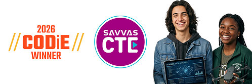 Savvas Learning Company is proud to announce that Savvas CTE, its innovative career and technical education (CTE) offering, has received the 2026 CODiE Award for Best Career and Technical Education Solution. The CODiE Award judges praised Savvas CTE as “a strong and effective tool for preparing students for college, careers, and the workforce.”