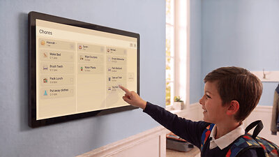 Make after-school routines a breeze with the new DAKboard TouchHub! Kids can interact directly with the Family Chores Manager App right on the screen to check off daily tasks like packing lunches and emptying the dishwasher, building great habits for the new school year.