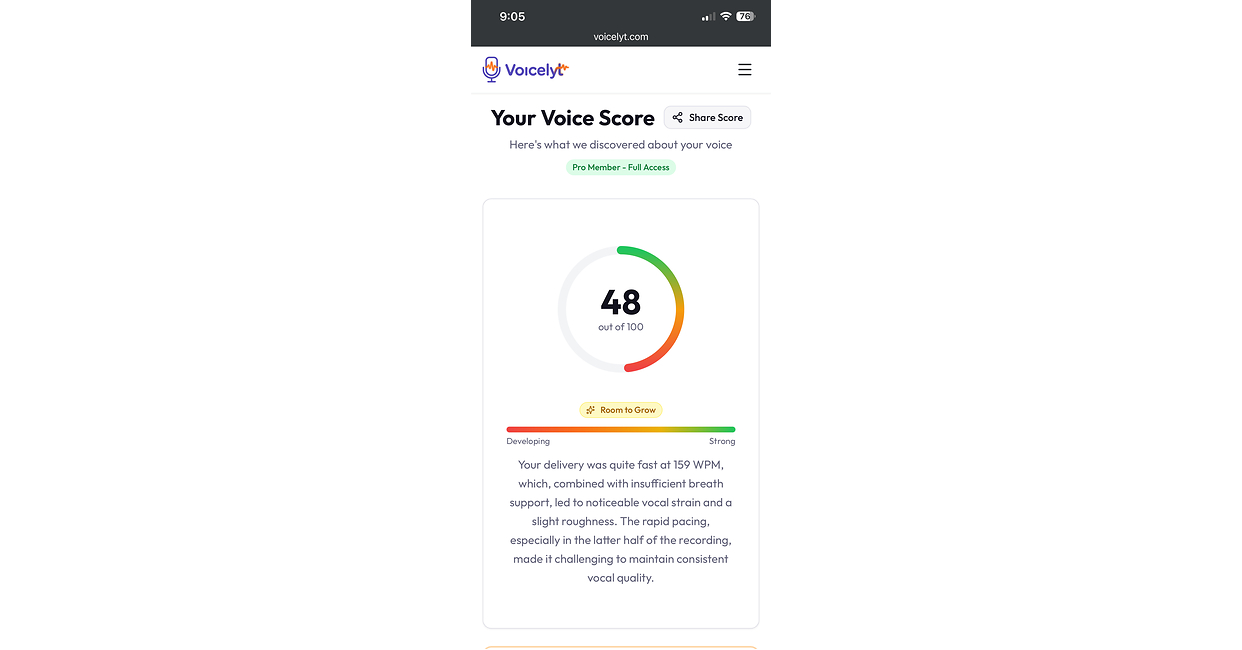 New Free Tool Lets Anyone Measure Their "Voice Score" in 30 Seconds - No App, No Account As remote work and video calls drive rising vocal strain, Voicelyt offers instant, data-backed insight into vocal health
