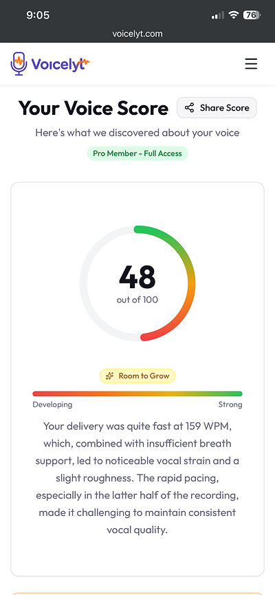 Voice Score Voice Score