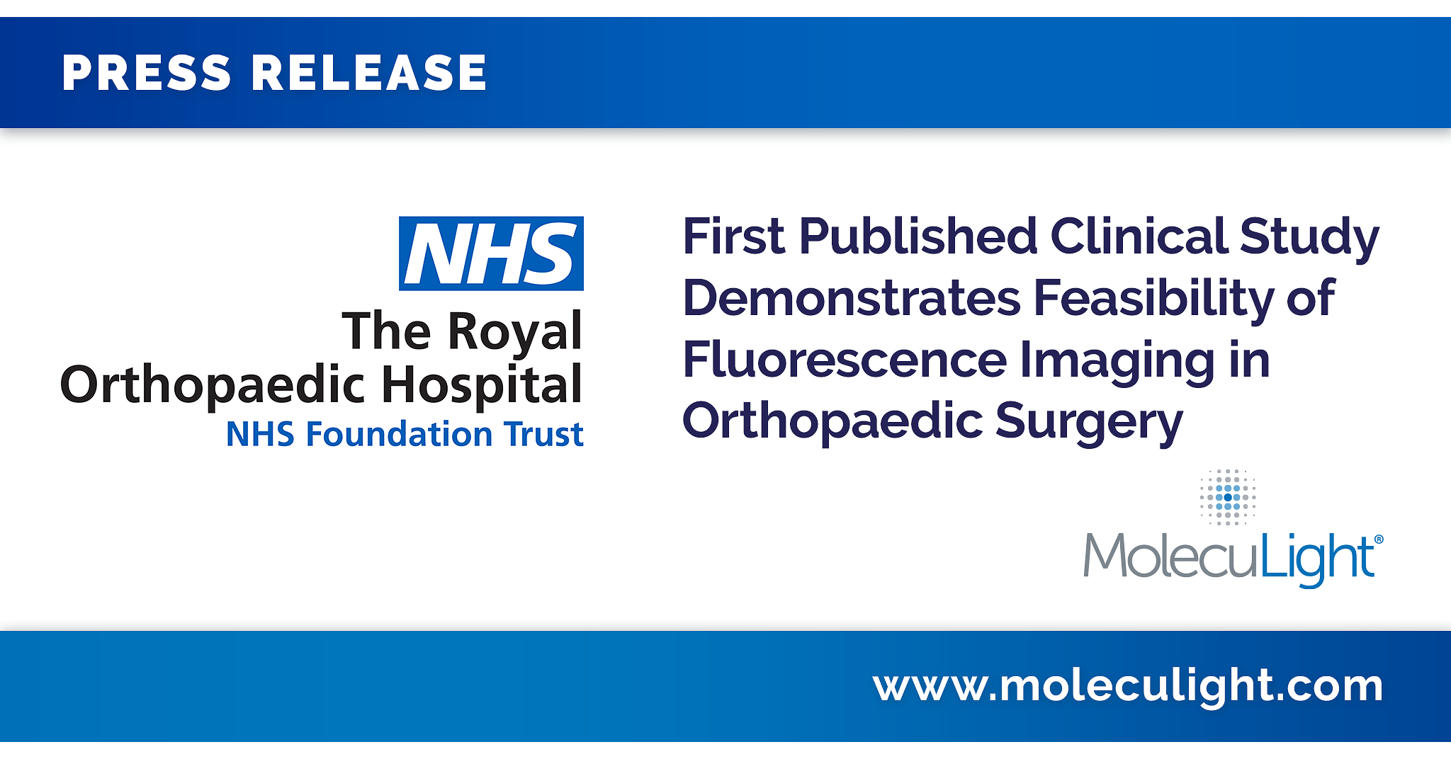First Published Clinical Study Demonstrates Feasibility of Fluorescence Imaging in Orthopaedic Surgery