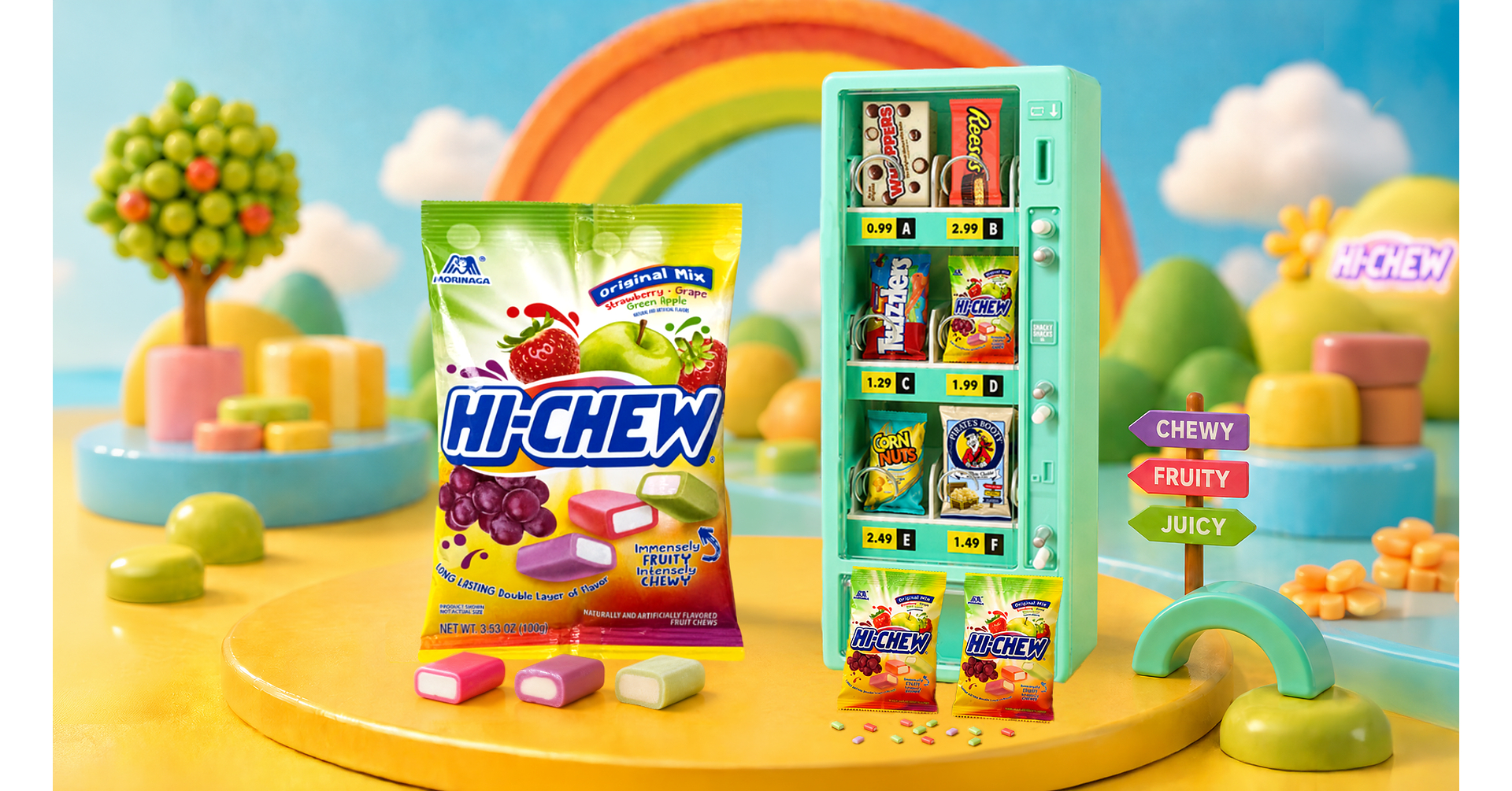 From Candy to Collectible: HI-CHEW® Debuts First-Ever Licensing Collaboration with MGA's Miniverse™ Real Brands Vending Machine