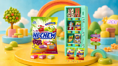HI-CHEW® Debuts First-Ever Licensing Collaboration with MGA’s Miniverse™ Real Brands Vending Machine HI-CHEW® Debuts First-Ever Licensing Collaboration with MGA’s Miniverse™ Real Brands Vending Machine