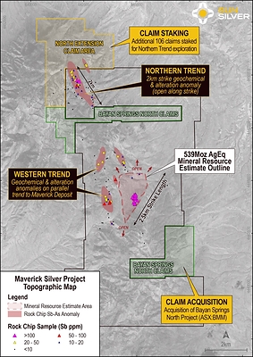 Maverick Silver Bayan Springs North Claims and North Extension Claims Staked