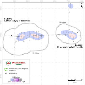 Canada Nickel Announces Initial Mineral Resource at Nesbitt and Delivers 46% Increase in Indicated Resource at Deloro