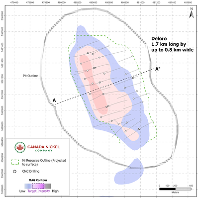 Figure 5. Plan View of Deloro Nickel Sulphide Resources, Deloro Nickel Sulphide Project, Ontario.