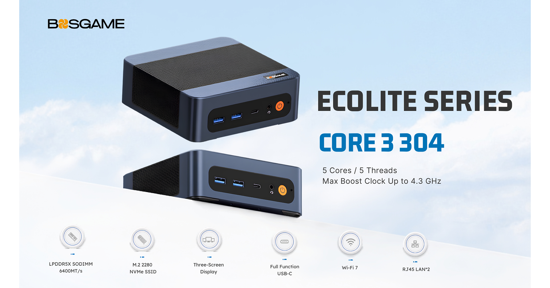 BOSGAME Introduces E6 ECO, One of the First Mini PCs Powered by Intel's New Intel Core 3 Processor 304