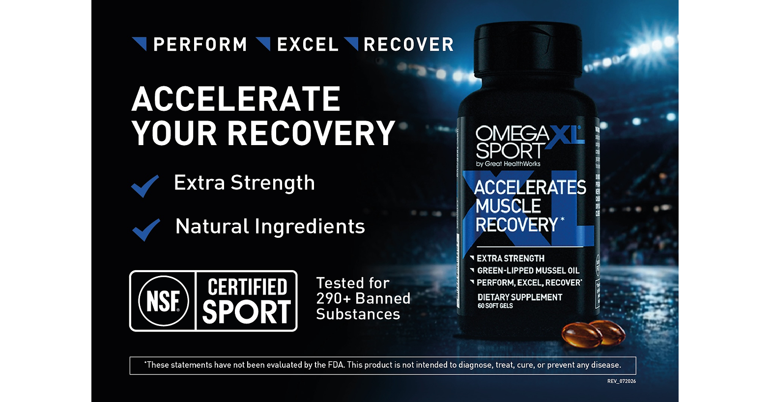 Great HealthWorks' OmegaXL Sport Earns Prestigious NSF Certified for Sport® Designation