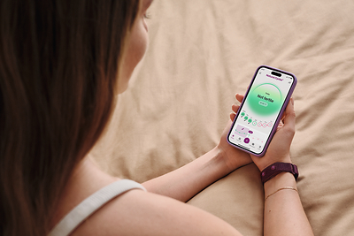 The Natural Cycles Birth Control app and NC° Band.