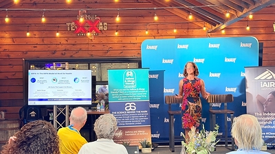 Dr Jessica Green, Program Manager for Resilient Systems at ARPA-H and leader of the BREATHE programme, presenting at the iAIR Institute Scientific Leadership Forum
