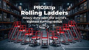 ErectaStep adds ProStep ultra-compact aluminum rolling ladders - engineered for the world's tightest published turning radius - to its industrial access portfolio