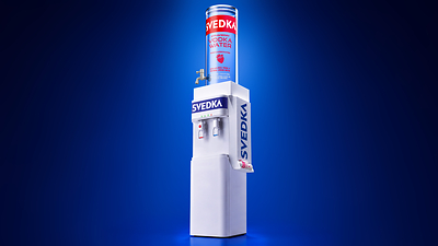 The limited-edition SVEDKA Vodka Water Cooler reimagines the brand's transparent can as an oversized office water cooler for post-work conversations.