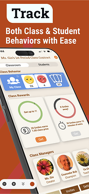 The Smiles & Frowns Classroom Edition Home Screen