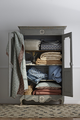 The collection features rich textures and refreshed cottage charm.
