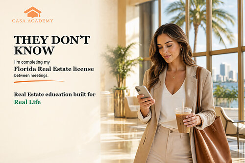 Casa Academy is a licensed Florida real estate school offering online courses built for working students.