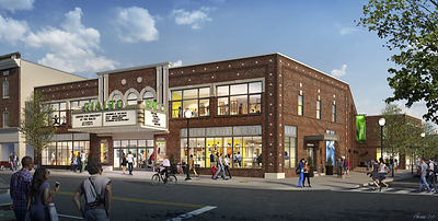Rendering of the new Rialto Center for Creativity in Westfield courtesy of M+S Architects