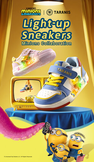 TARANIS Debuts Official Minions &amp; Monsters™ Kids Sneakers Timed to Global Film Release