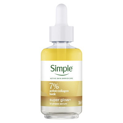 Simple Super Glow+ Bi-Phase Serum Pack Shot 