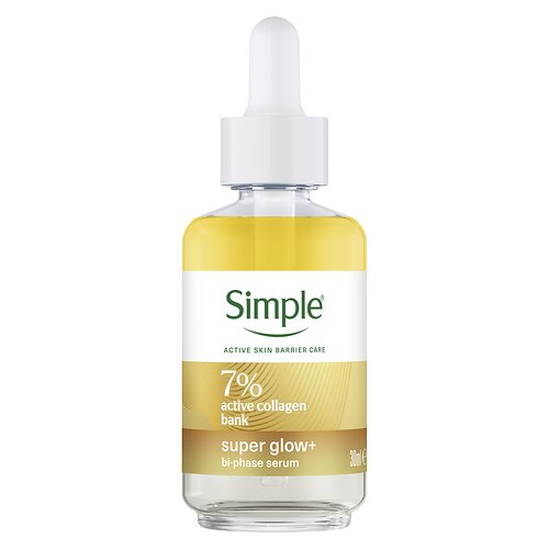 Simple Super Glow+ Bi-Phase Serum Pack Shot This image opens in the lightbox