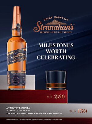 Stranahan's American Single Malt Whiskey Unveils Oldest Colorado Bottled-in-Bond Whiskey Ever Released, Honoring Colorado's 150th and America's 250th Anniversaries