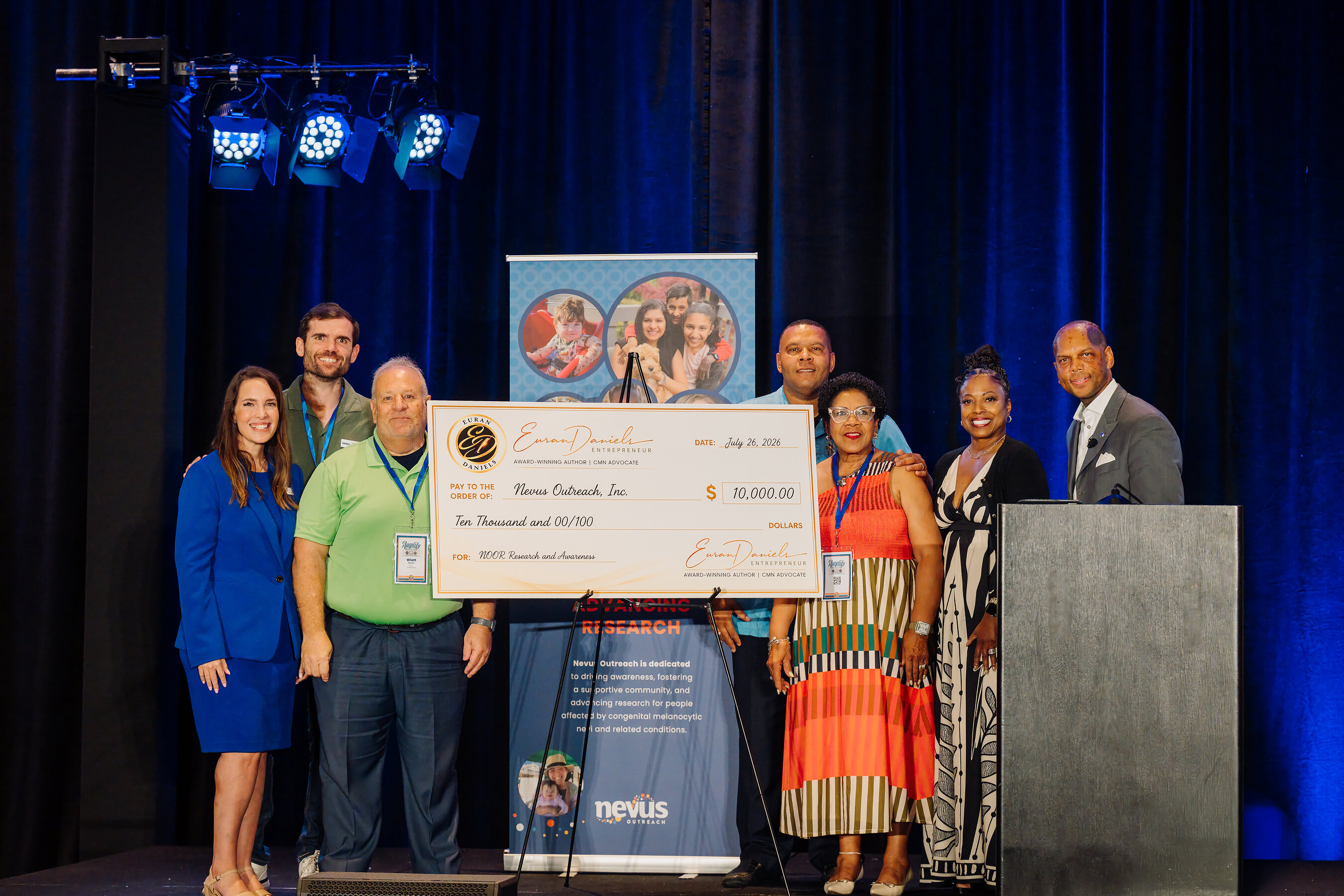 Euran Daniels Inspires Global Audience, Launches Global $100,000 Research &amp; Hope Challenge at Record-Breaking Nevus Outreach Conference