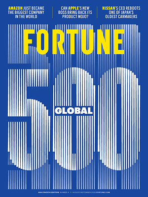 Capa da edição asiática da revista Fortune de agosto/setembro de 2026, apresentando a lista Fortune Global 500.