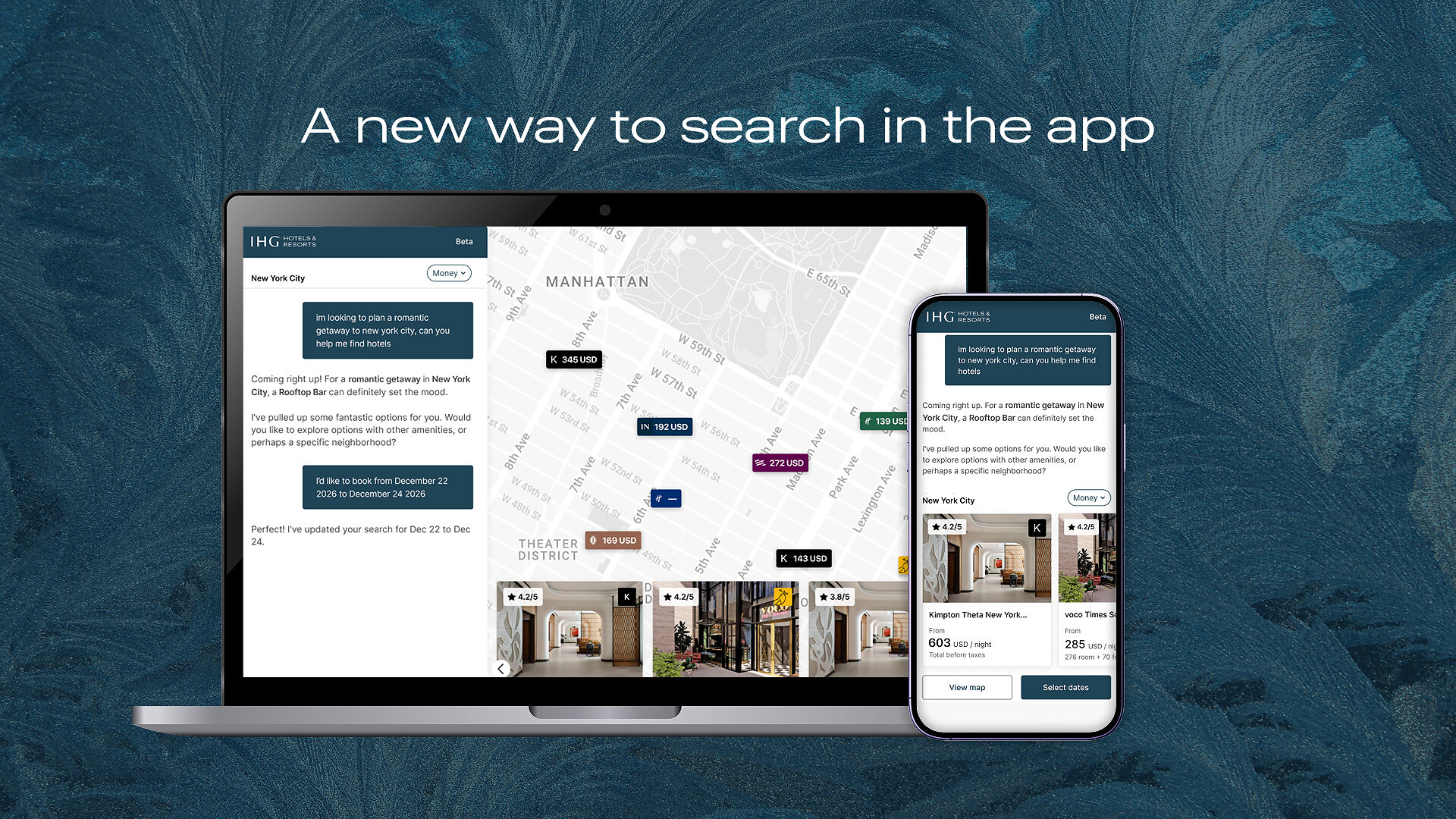 IHG's new AI search aims to simplify the guest experience from planning to booking.