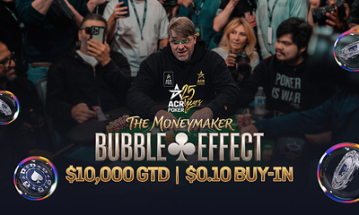 Americas Cardroom's Moneymaker Bubble Effect Arrives on Tuesday