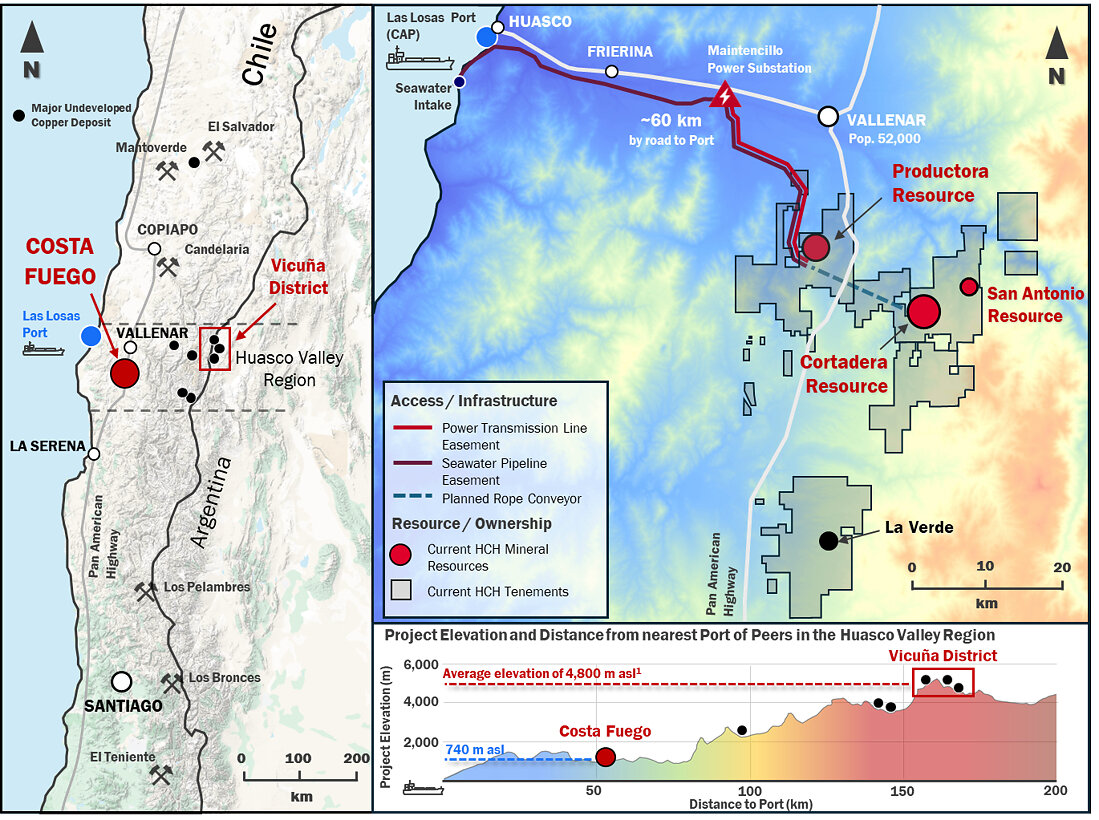 Figure 1. Location of La Verde in relation to Costa Fuego, coastal range Chile Figure 1. Location of La Verde in relation to Costa Fuego, coastal range Chile
