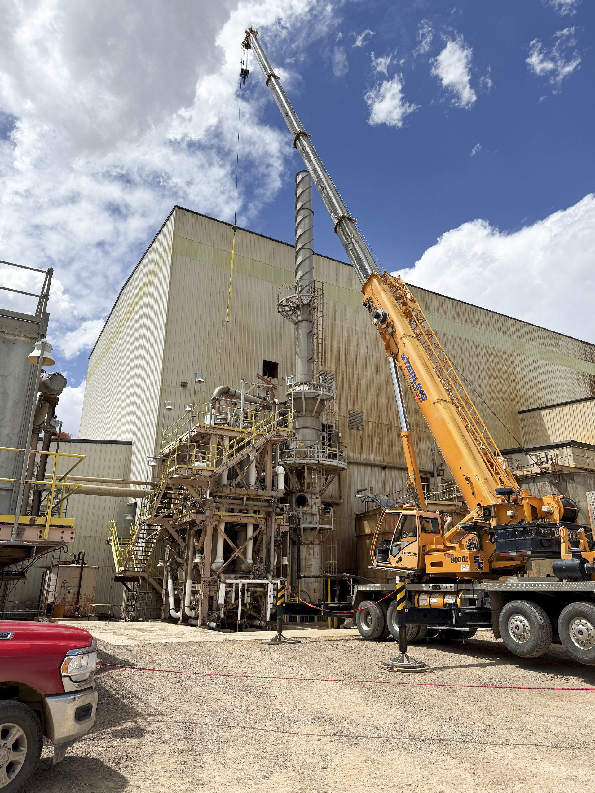 Figure 4: Demolition of the autoclave off-gas system in preparation for the installation of a new mercury capture system. 