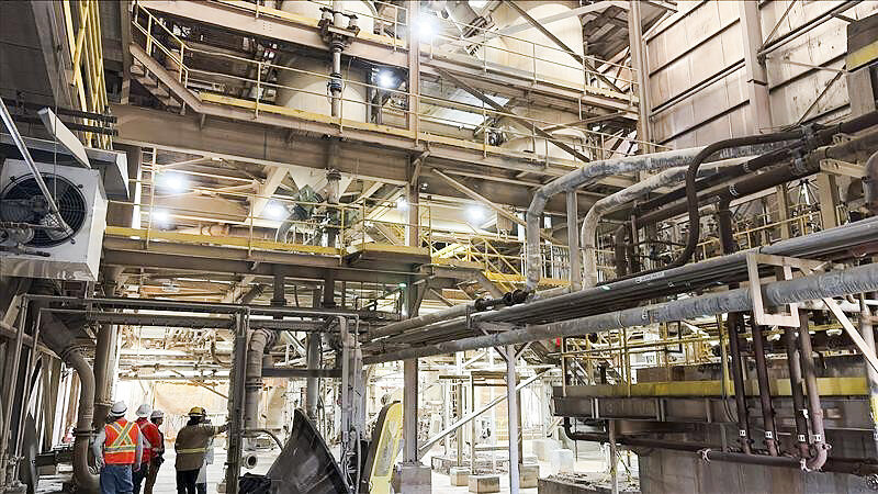Figure 5: Installation of upgraded lighting in the autoclave area.