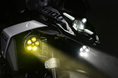 The optional Amber Lens Cover turns white output into high-intensity amber. The optional Amber Lens Cover turns white output into high-intensity amber.