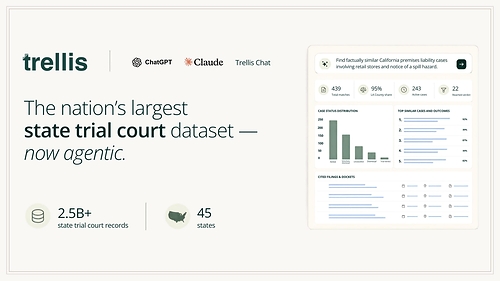 The nation's largest state trial court dataset - now agentic. The nation's largest state trial court dataset - now agentic.