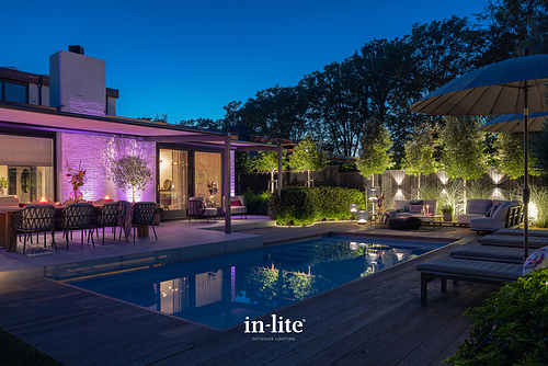 Atmospheric image of in-lite outdoor lighting Atmospheric image of in-lite outdoor lighting