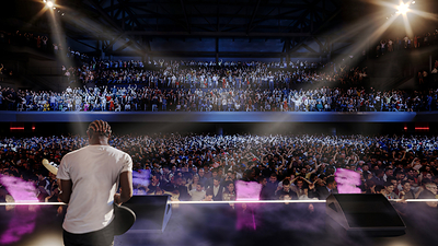 OCVIBE Concert Hall Stage View Rendering