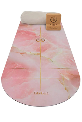 TulaBala Rose Quartz Meraki Yoga Mat and Blocks