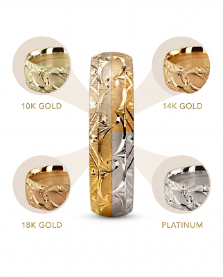 Made to order gold/platinum wedding rings